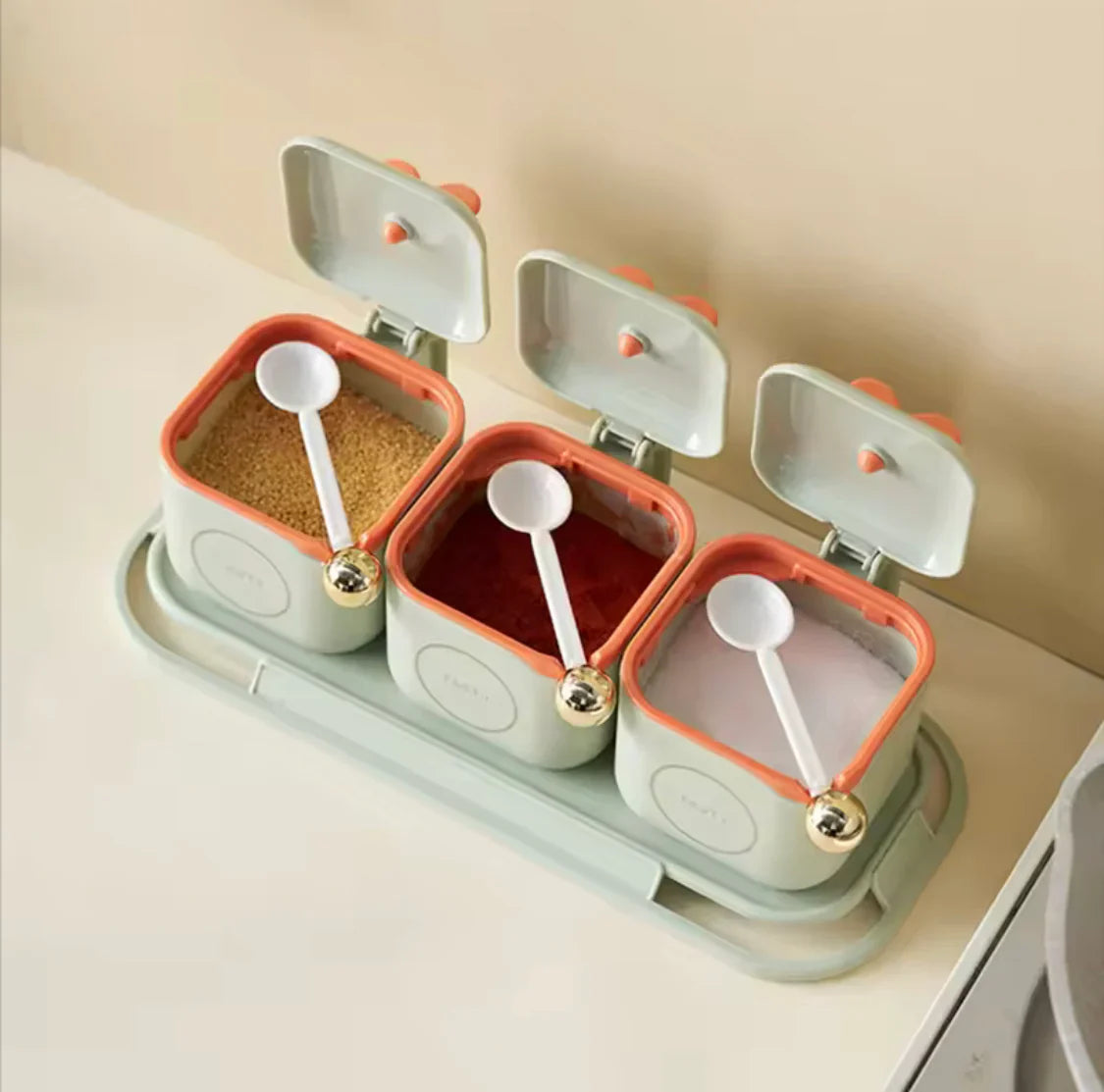 Pastel Harmony 3-Piece Seasoning Box Set - All-In-One Store Pakistan