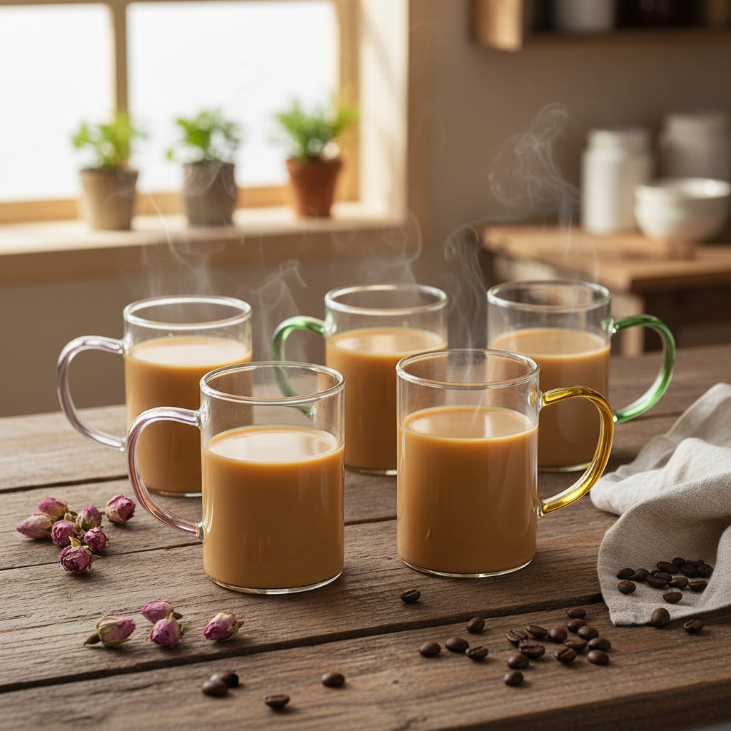 6-Pcs Glass Mug Set (1166) - All-In-One Store Pakistan