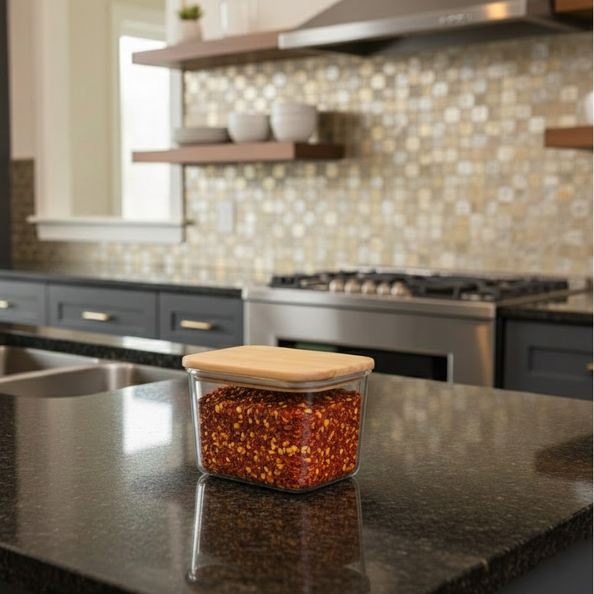 Airtight Glass Container with Wooden Lid by Limon - All-In-One Store Pakistan