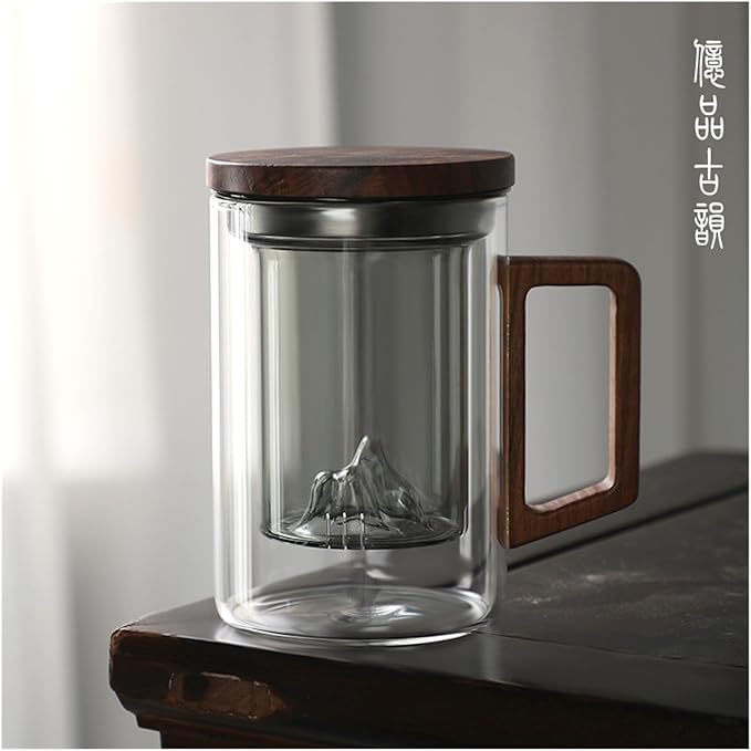 Glass Tea Cup with Infuser/Stainer and Lid - All-In-One Store Pakistan