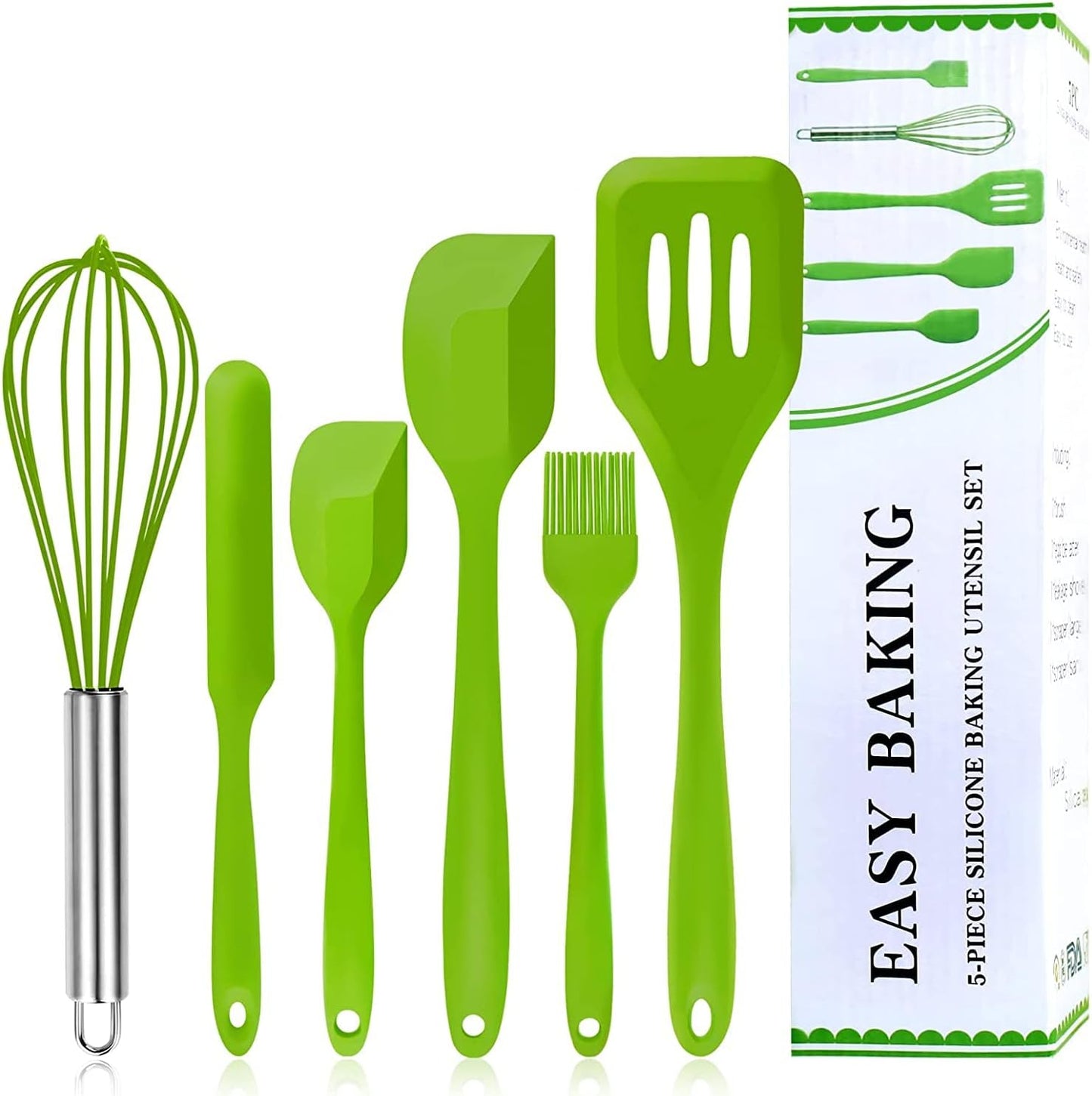 5-Piece Silicone Utensils Set - All-In-One Store Pakistan
