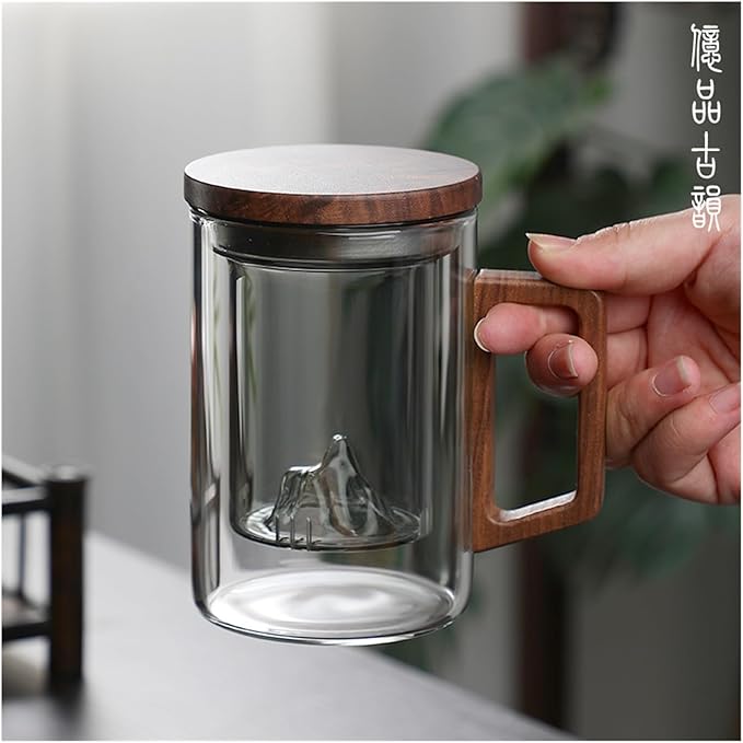 Glass Tea Cup with Infuser/Stainer and Lid - All-In-One Store Pakistan