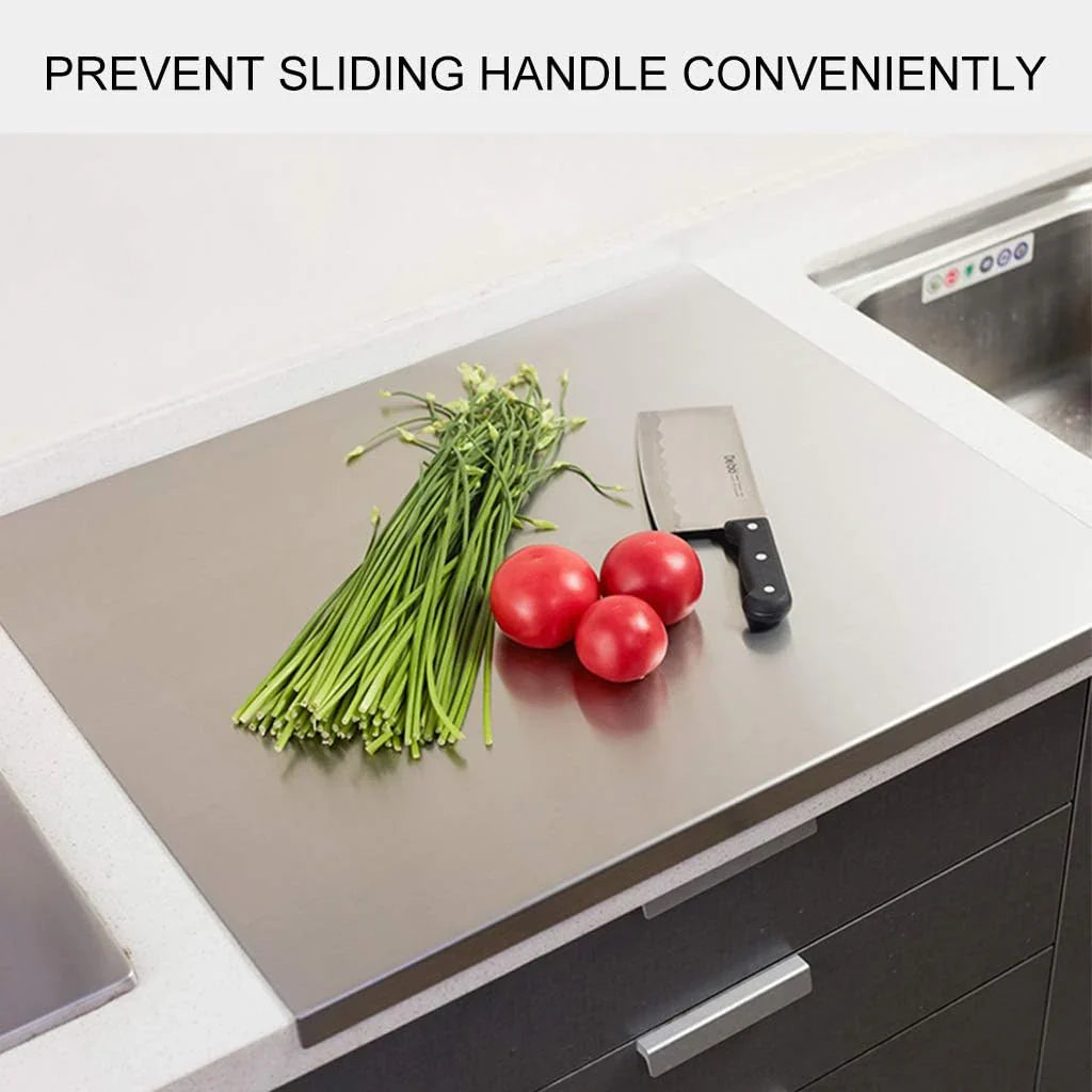 Non-Slip Stainless Steel Board for Cutting, Dough Rolling & Dumpling Prep - All-In-One Store Pakistan