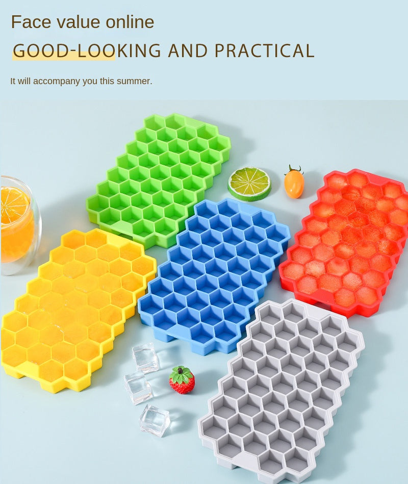 Flexible Honeycomb Ice Tray With Lid - All-In-One Store Pakistan