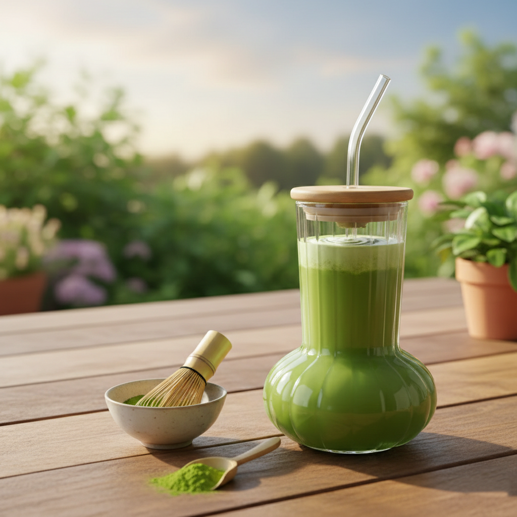 Modish Glass Tumbler with Wooden Lid & Glass Straw - All-In-One Store Pakistan