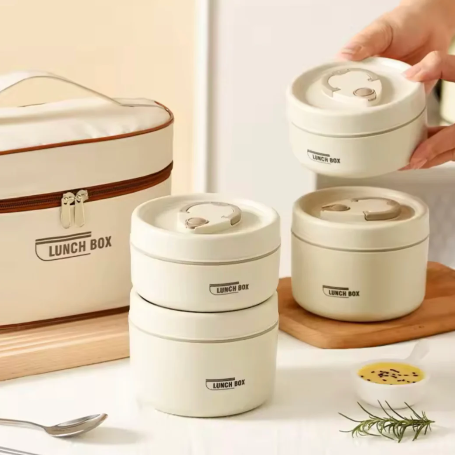 Steel Meal Box Set with Thermal Insulated Carry Bag - All-In-One Store Pakistan