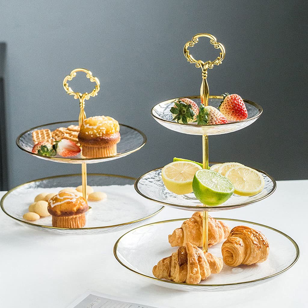 ElegantTower Serving Stand with Golden Handle - All-In-One Store Pakistan