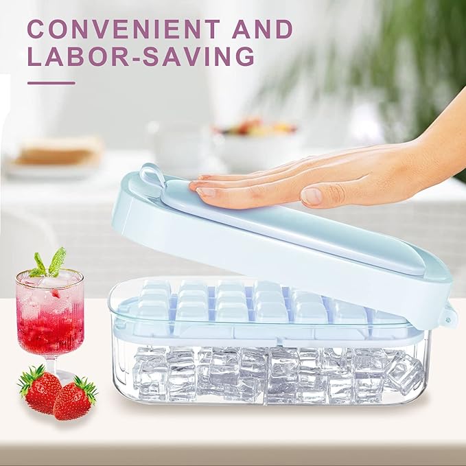 Press & Store Ice Box with 2 Trays & Shovel - All-In-One Store Pakistan