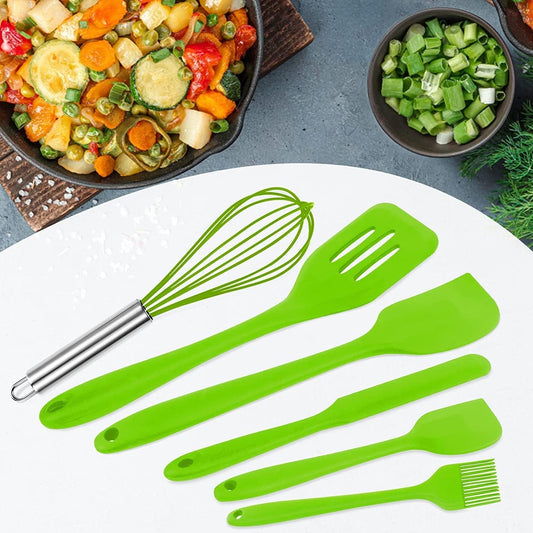 5-Piece Silicone Utensils Set - All-In-One Store Pakistan
