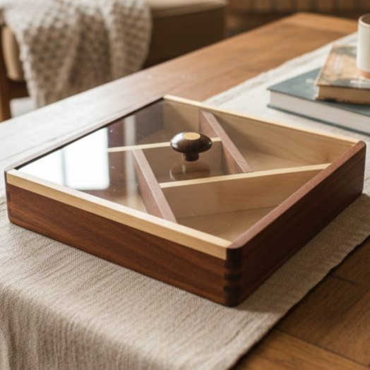 Serve & Store Wooden Snack Box - All-In-One Store Pakistan