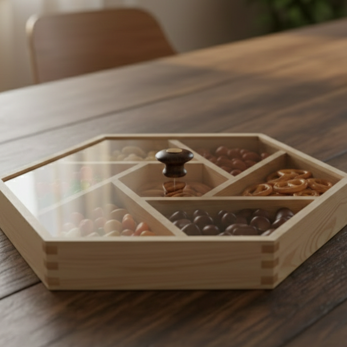 Serve & Store Wooden Snack Box - All-In-One Store Pakistan
