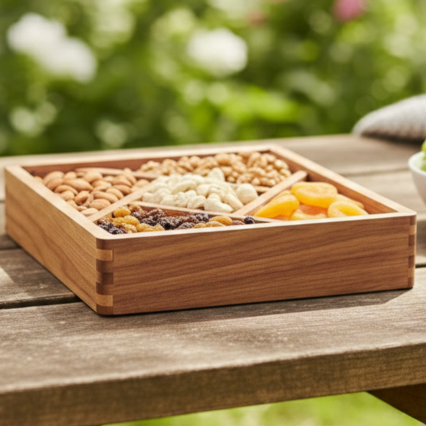 Serve & Store Wooden Snack Box - All-In-One Store Pakistan