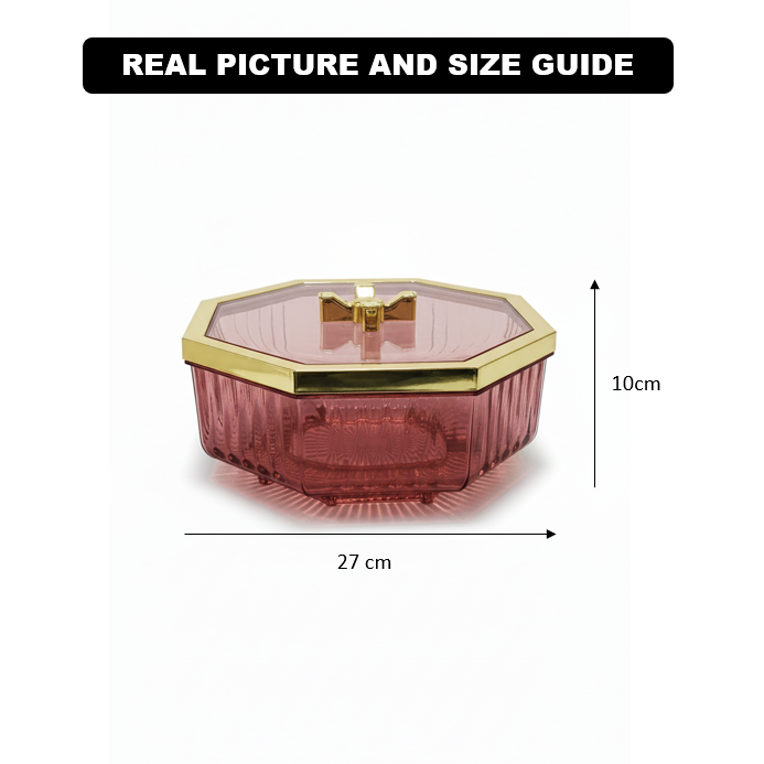 Rotatable Octagonal Dry Fruit & Snacks Container - All-In-One Store Pakistan