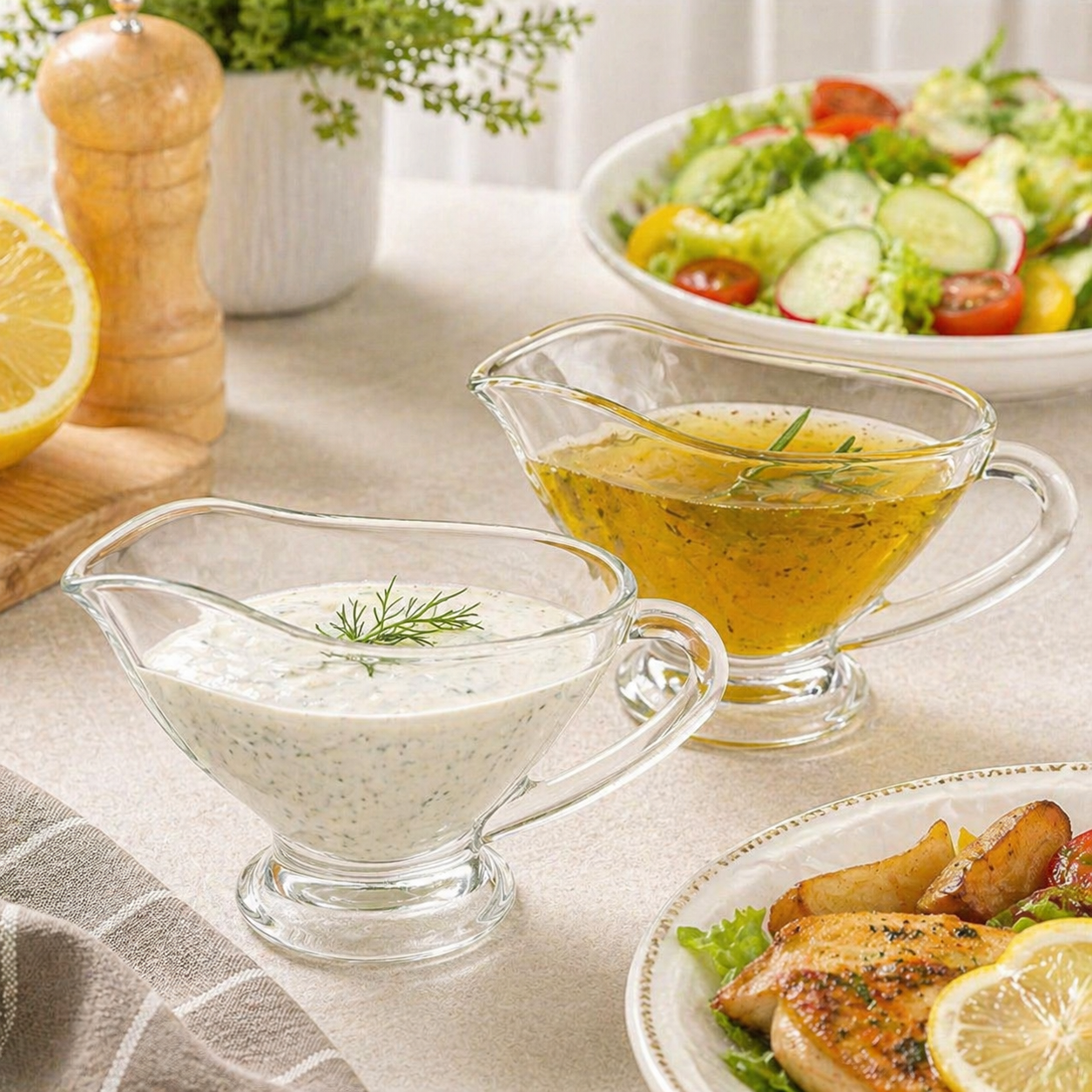 2-Pcs Sauce Dipping & Serving Glass Bowls (2356) by Limon - All-In-One Store Pakistan