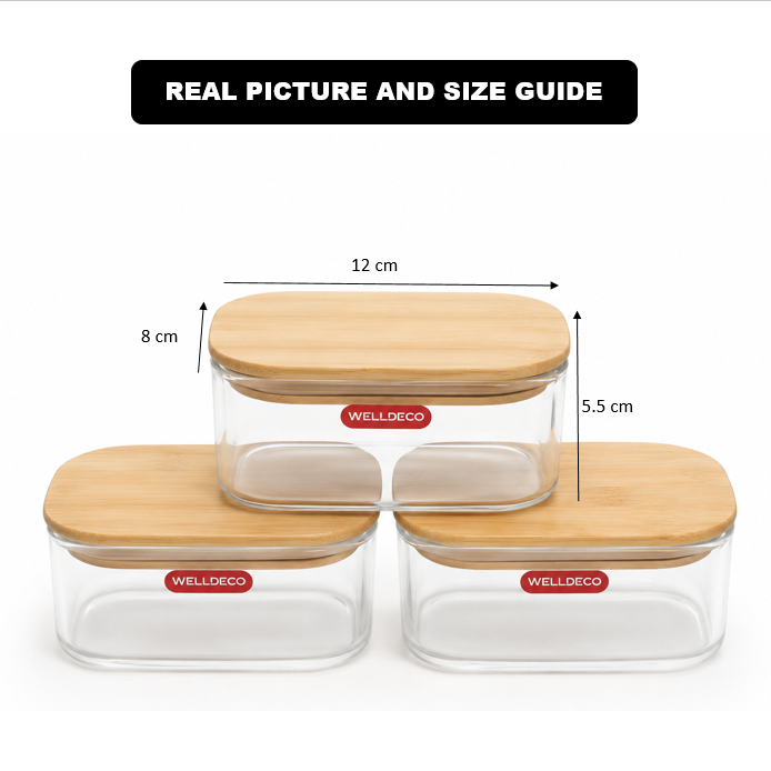 3-Pcs Stack & Seal Glass Container Set (1165) - All-In-One Store Pakistan