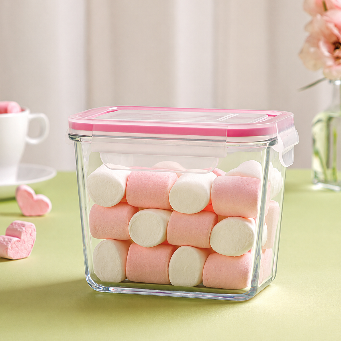 920ml Glass Container with Airtight Lid (2153) by Limon - All-In-One Store Pakistan