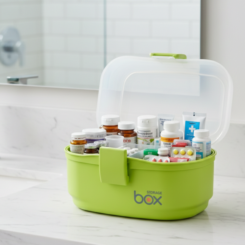 QuickStore Oval Storage Box with Snaplock & Handle - All-In-One Store Pakistan