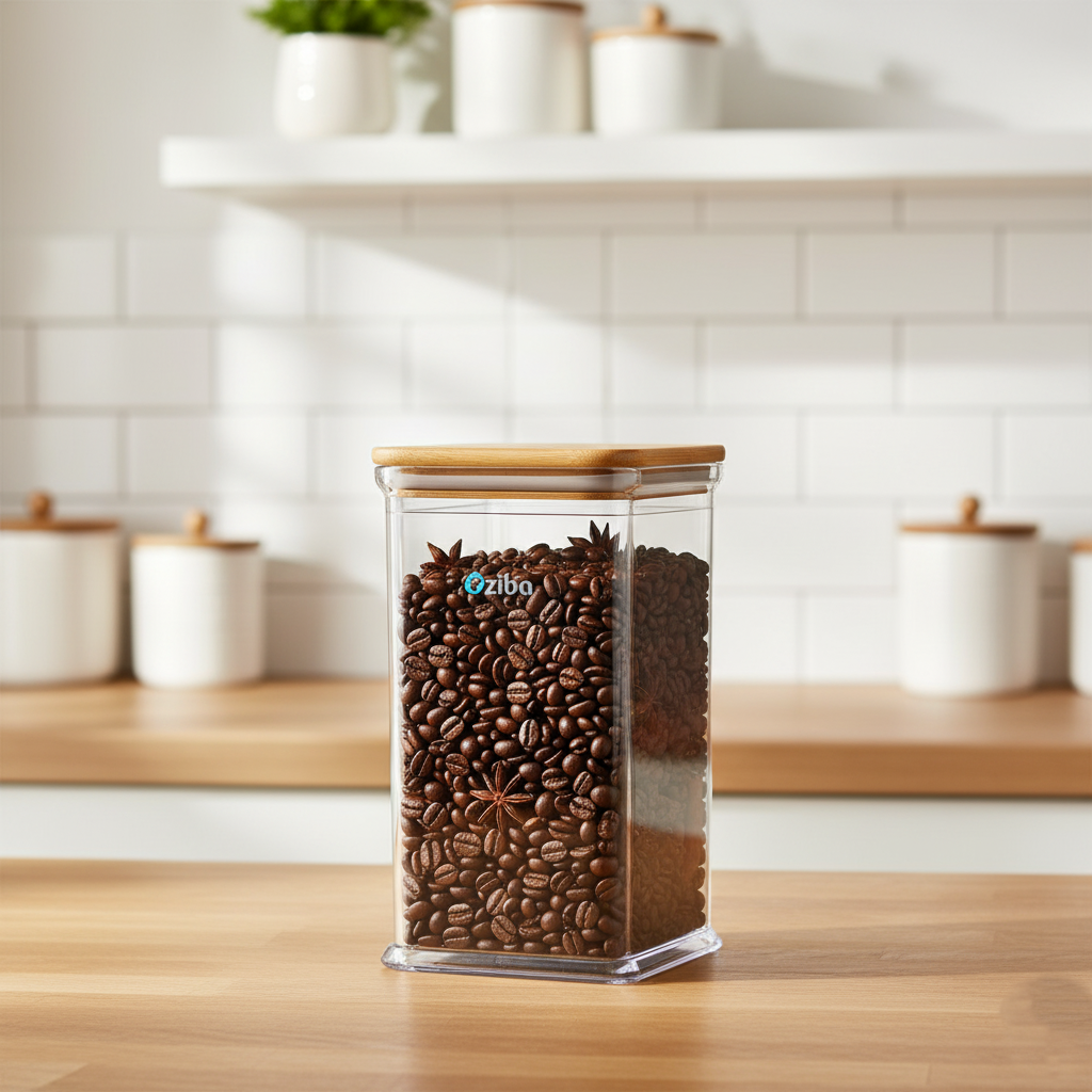 Towering Airtight Wooden Lid Container by Ziba - All-In-One Store Pakistan