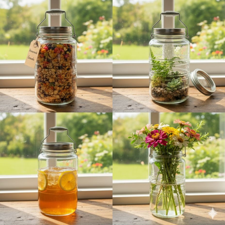 Bavaria's Glass Jar with Handle – 2200ml (11346) – by Ziba - All-In-One Store Pakistan