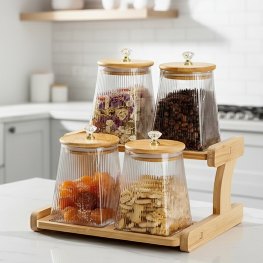 WoodCrest Ribbed & Tinted Glass Display (1111) - All-In-One Store Pakistan