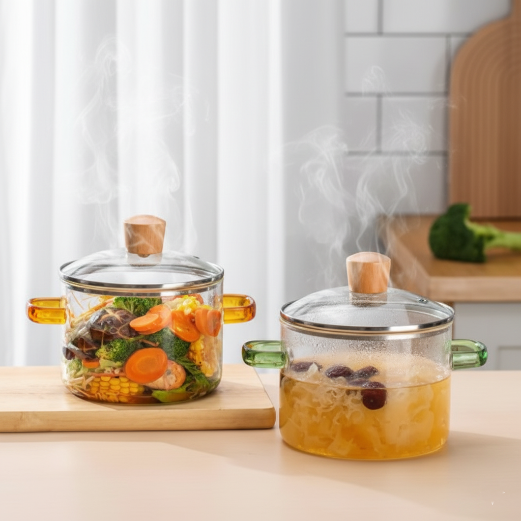 Distinctive Borosilicate GlassPot with Handles - All-In-One Store Pakistan