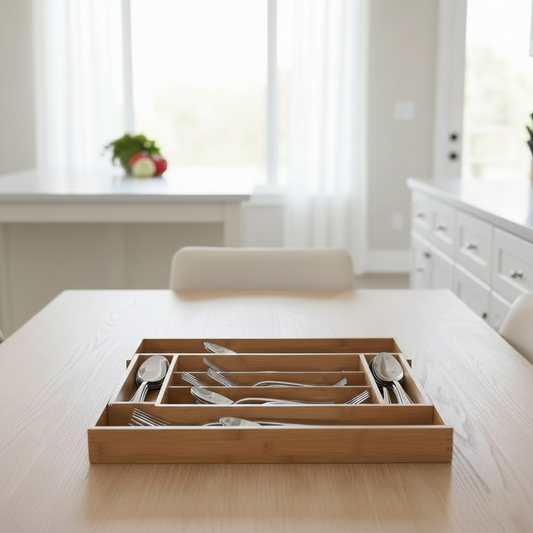 SmartSpace Expandable Bamboo Organizer - All-In-One Store Pakistan