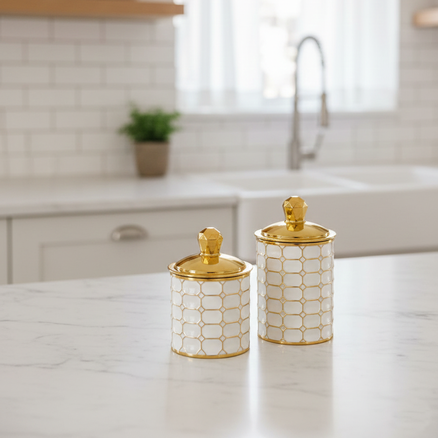 Octagon & Diamond Canister Trio - Solid - All-In-One Store Pakistan