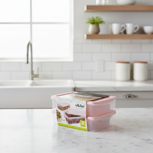 FreshSeal Rectangular Storage Box (Pack of 2) by Limon - All-In-One Store Pakistan