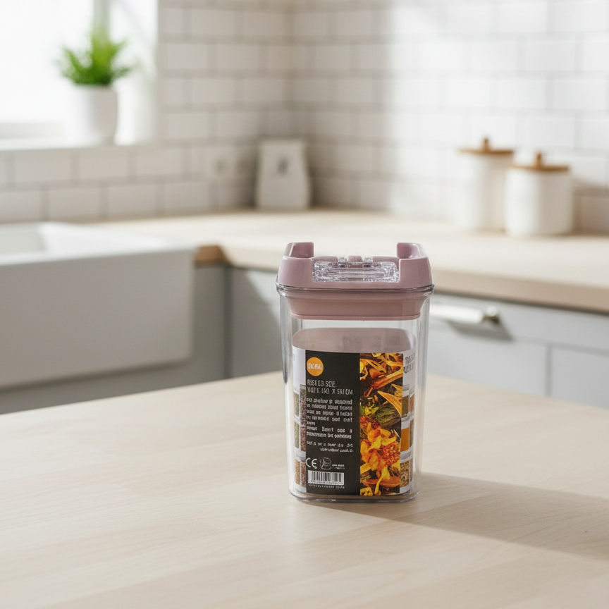 Multi-Use Square Airtight Jar 270ML (1746) by Limon - All-In-One Store Pakistan