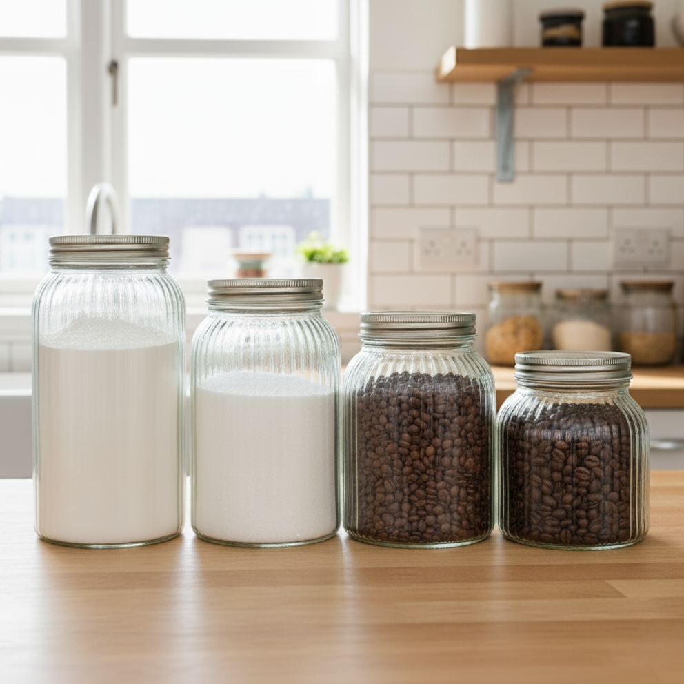 SilverTop Glass Jars by Duman - All-In-One Store Pakistan
