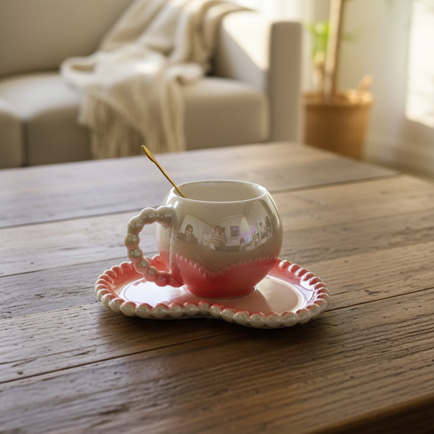 Heart of Pearls Ceramic Tea Ensemble - All-In-One Store Pakistan