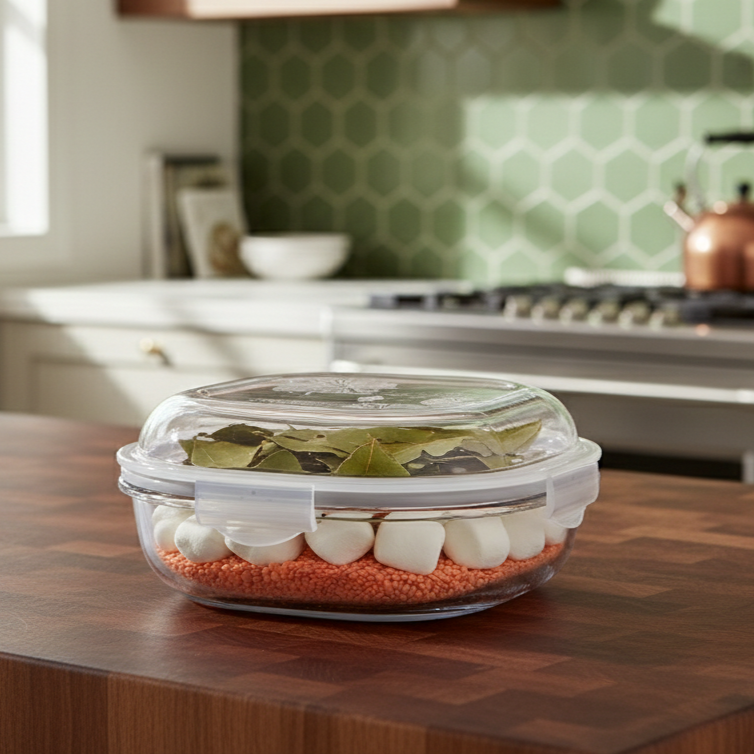 ServeNStore Square Glass Containers with Lids by Limon - All-In-One Store Pakistan