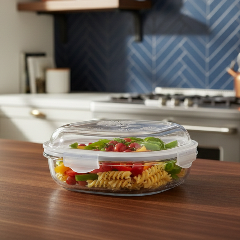 ServeNStore Square Glass Containers with Lids by Limon - All-In-One Store Pakistan