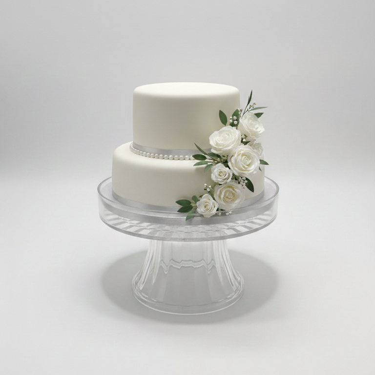 Elegant Acrylic Cake Serving Platter - All-In-One Store Pakistan