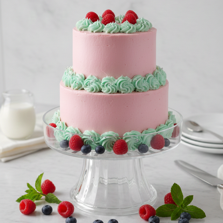 Elegant Acrylic Cake Serving Platter - All-In-One Store Pakistan