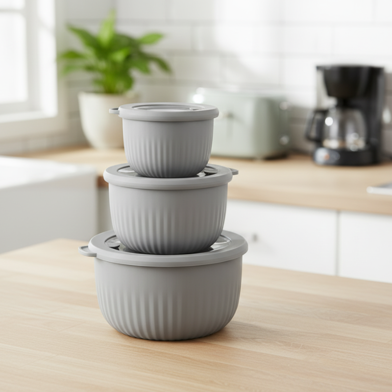 PureVent Stackable 3-Pcs Bowl Set with Vented Lid (2233) by Limon - All-In-One Store Pakistan