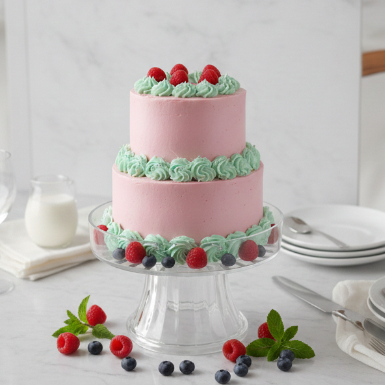 Elegant Acrylic Cake Serving Platter - All-In-One Store Pakistan