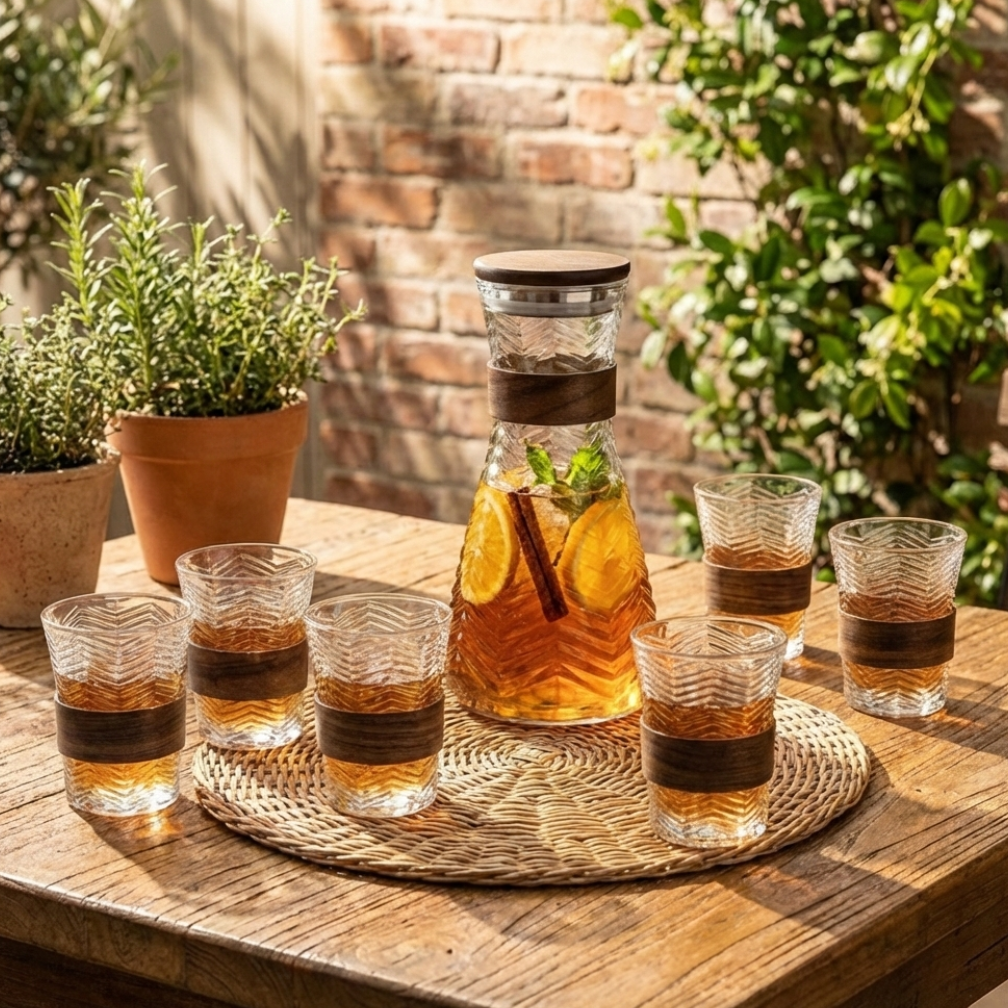PrismWave Pitcher & Glasses Set (1162) - All-In-One Store Pakistan