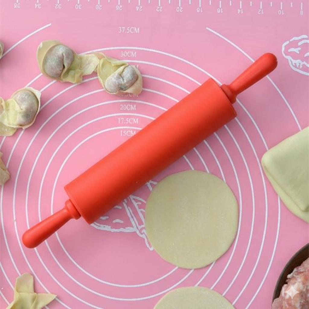 User-Friendly Rolling Pin & Silicon Mat Set - All-In-One Store Pakistan