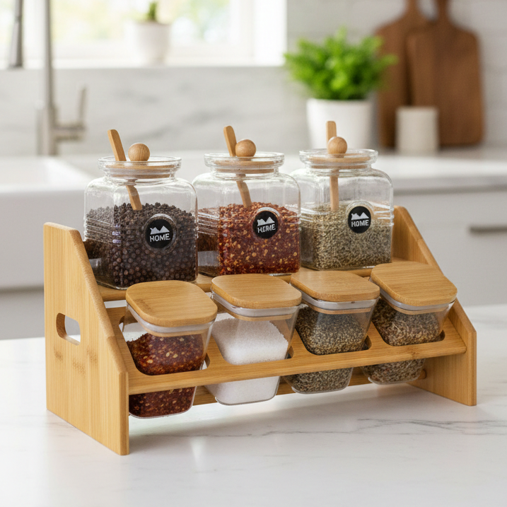 Harvest Grove 7-Piece Spice Station (1137) - All-In-One Store Pakistan