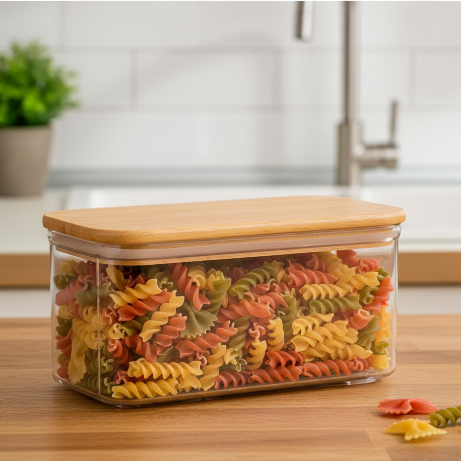 Rectangular Airtight WoodTop Canister by Limon - All-In-One Store Pakistan