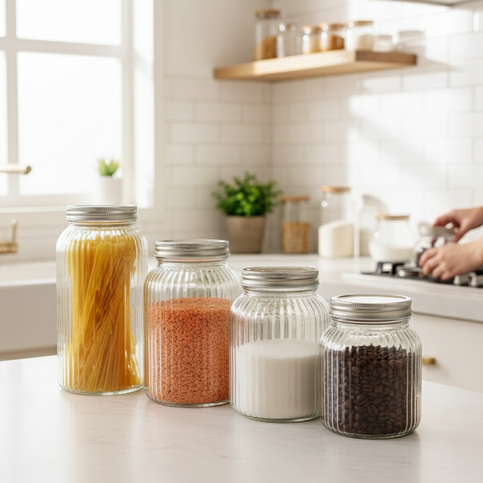 SilverTop Glass Jars by Duman - All-In-One Store Pakistan