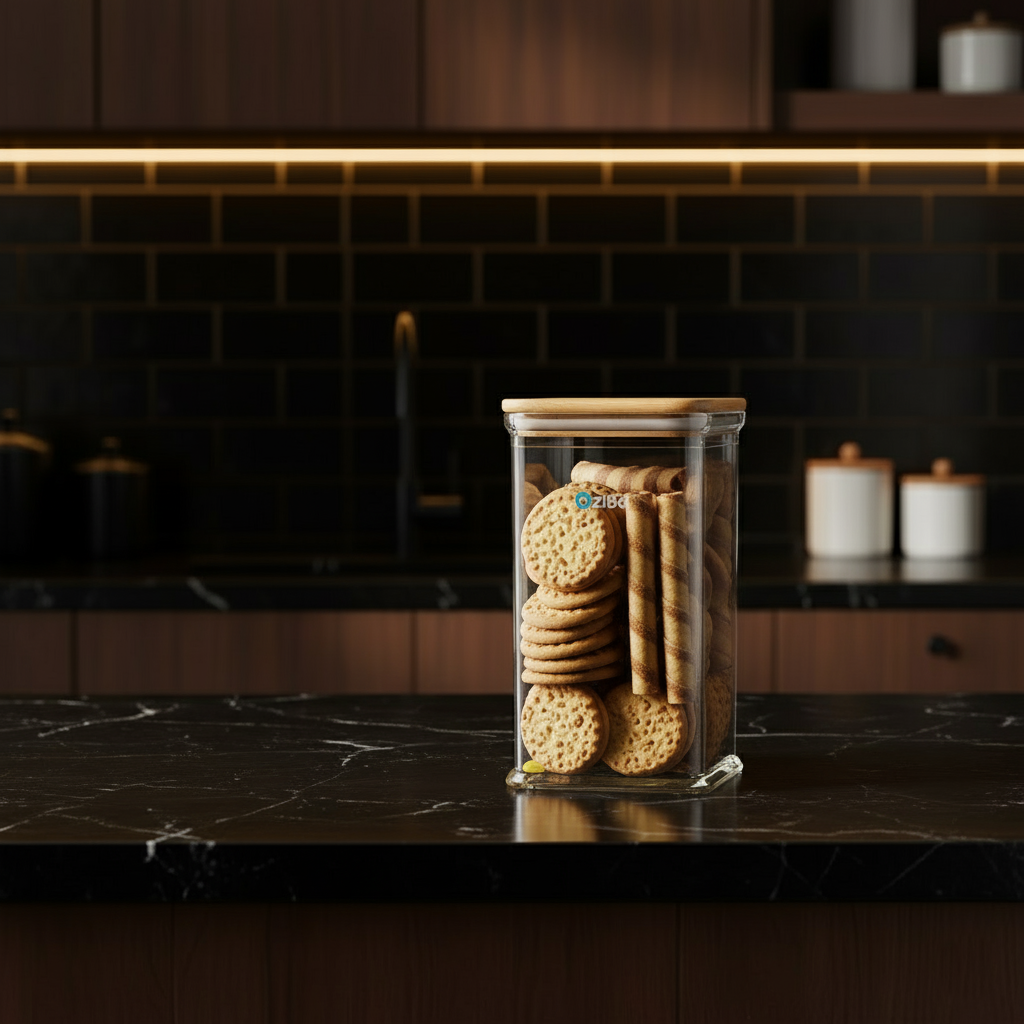 Towering Airtight Wooden Lid Container by Ziba - All-In-One Store Pakistan