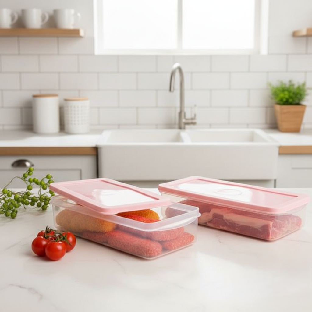 FreshSeal Rectangular Storage Box (Pack of 2) by Limon - All-In-One Store Pakistan