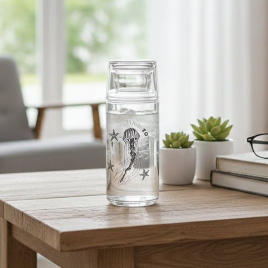 Printed 800ml Glass Carafe (2358) by Limon - All-In-One Store Pakistan