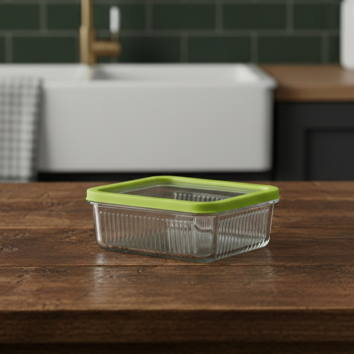 Unbreakable Glass Container (450ml) with Lid (2099) by Limon - All-In-One Store Pakistan