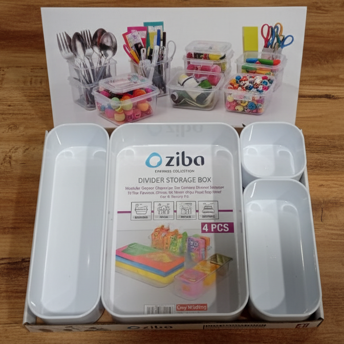 FlexiDivide 4-Piece Organizer Set (37125) by Ziba - All-In-One Store Pakistan