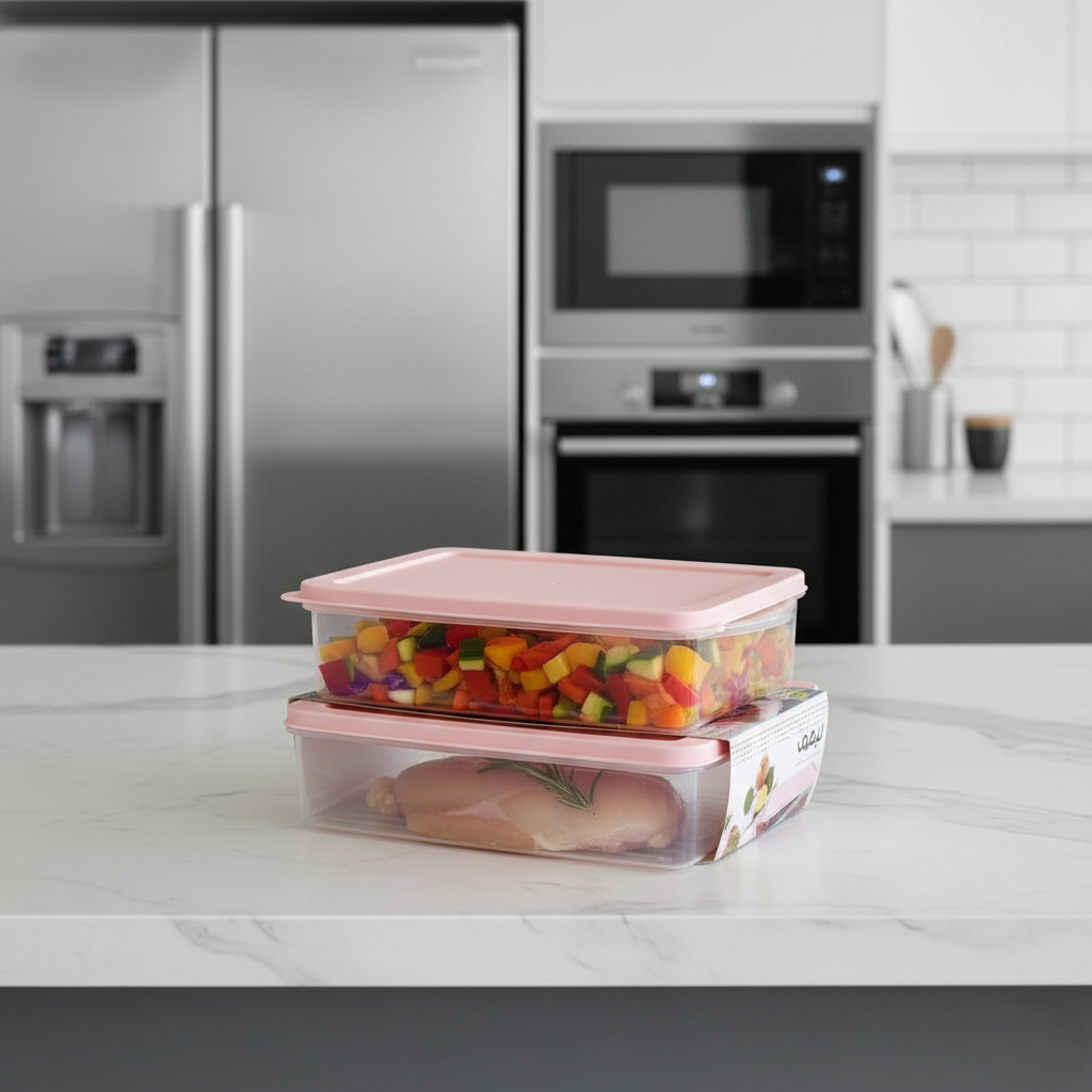 FreshSeal Rectangular Storage Box (Pack of 2) by Limon - All-In-One Store Pakistan