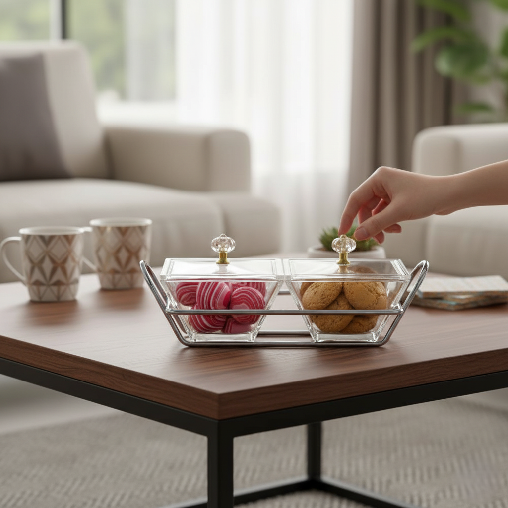 Signature Square Snack Serving Tray by Limon - All-In-One Store Pakistan