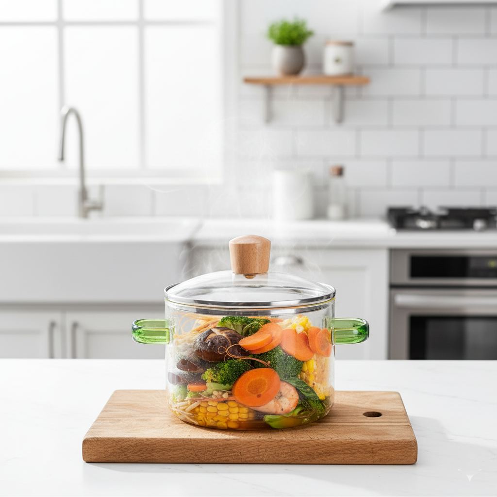 Distinctive Borosilicate GlassPot with Handles - All-In-One Store Pakistan